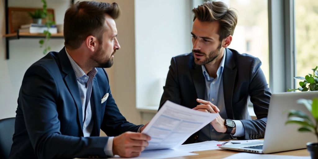 Berater und Kunde besprechen Steueroptimierung